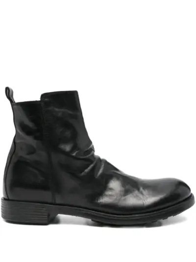 Officine Creative zip-detail leather boots - Black