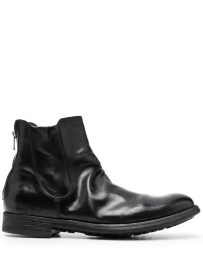 Officine Creative zip-up leather ankle boots - Black