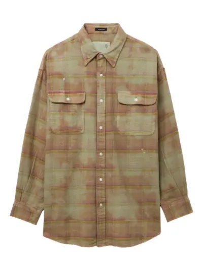 R13 plaid pocket shirt - Green