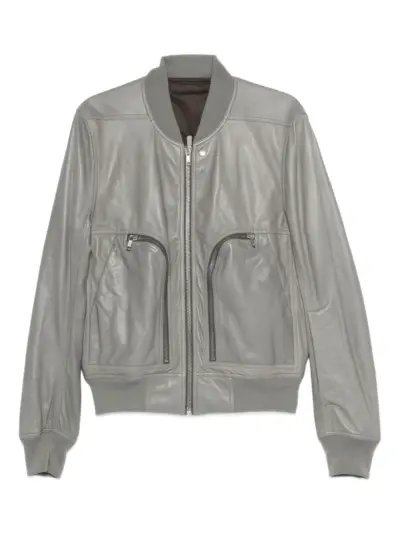 Rick Owens Bauhaus Flight leather jacket - Grey