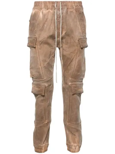 Rick Owens DRKSHDW Mastodon Megacargo mid-rise slim-fit jeans - Brown