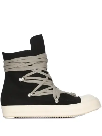 Rick Owens DRKSHDW lace-up high-top trainers - Black