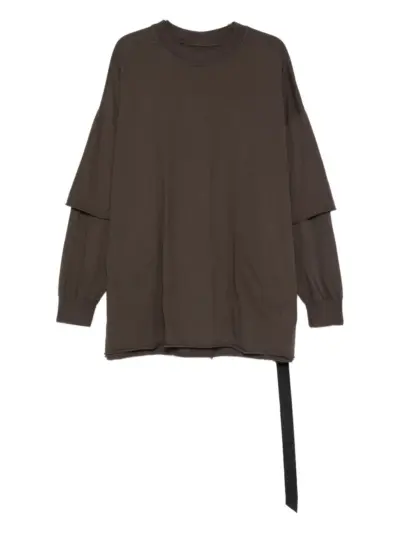 Rick Owens DRKSHDW layered long-sleeve T-shirt - Brown