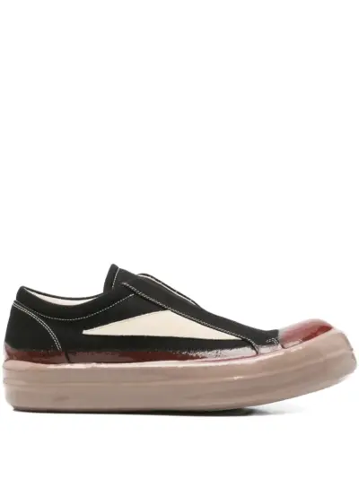 Rick Owens DRKSHDW leather slip-on sneakers - Black