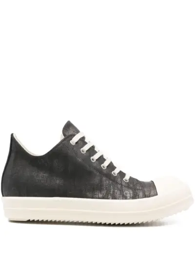 Rick Owens DRKSHDW metallic denim low-top trainers - Grey