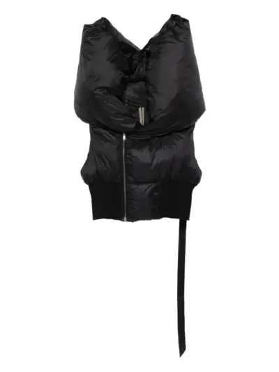 Rick Owens DRKSHDW padded hooded vest - Black