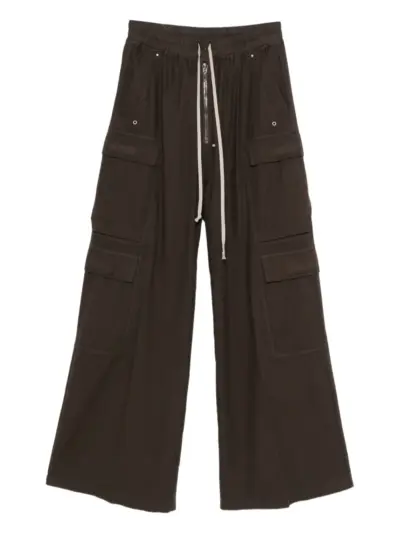 Rick Owens DRKSHDW wool cargo trousers - Green