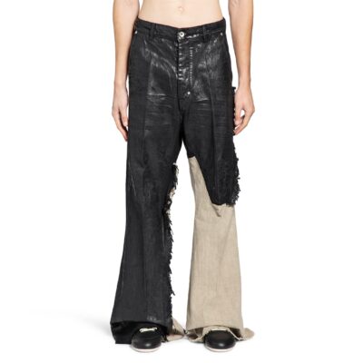 Rick Owens Floor Length Treated Denim Pants