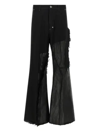 Rick Owens Joris fringed jeans - Black