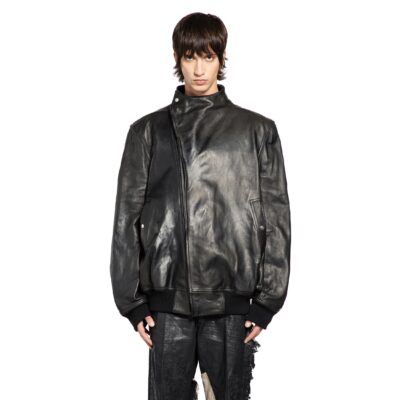 Rick Owens Leather Windbreaker Jacket