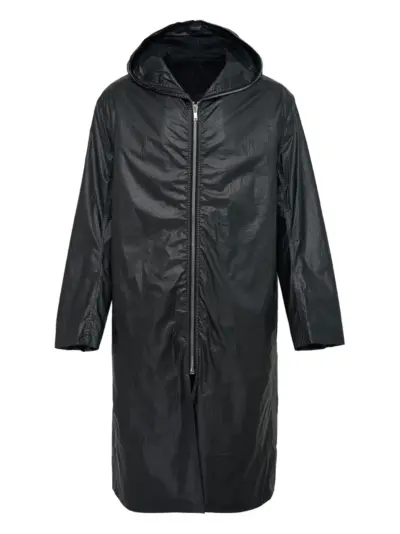 Rick Owens Mac hooded raincoat - Black