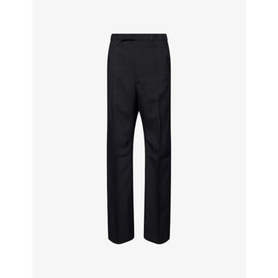 Rick Owens Mens Rick Owens Geth Tailored Straight-Leg Wool Trousers