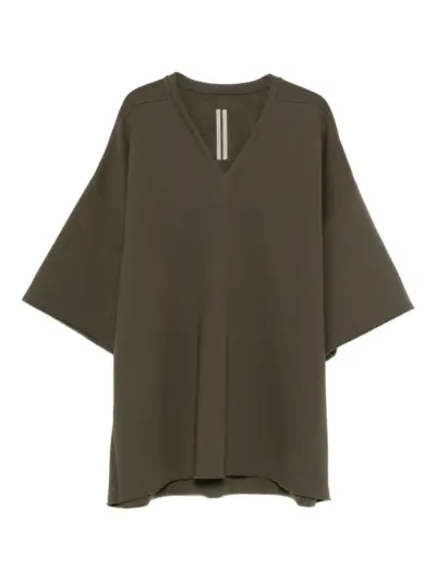 Rick Owens V Tommy raw-edge T-shirt - Green