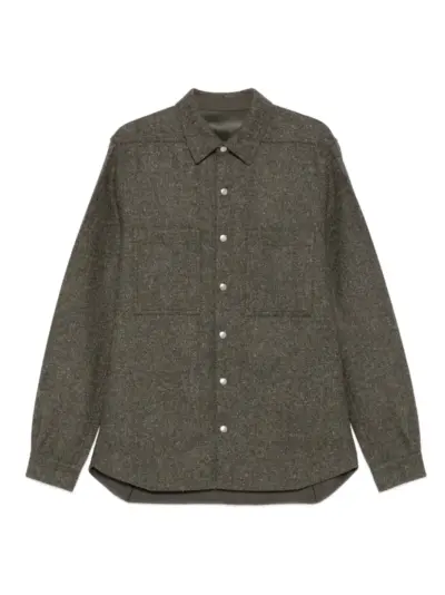 Rick Owens button-fastening patch-pocket shirt - Grey