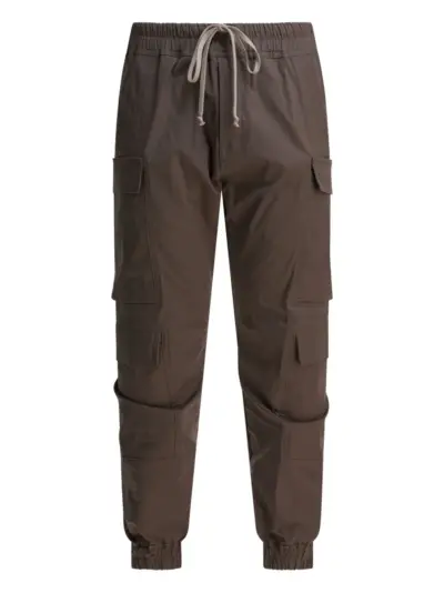 Rick Owens cargo-pocket drawstring cargo trousers - Brown