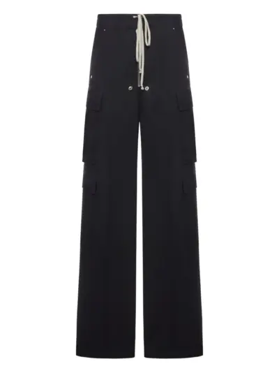Rick Owens cargo wool trousers - Black