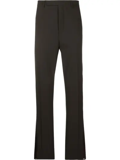 Rick Owens concealed front trousers - Brown