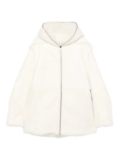 Rick Owens hooded shearling jacket - Neutrals