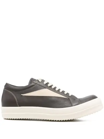 Rick Owens leather lace-up sneakers - Grey