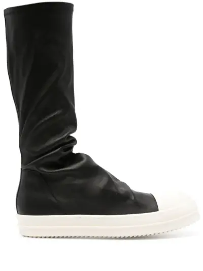 Rick Owens leather stocking sneakers - Black