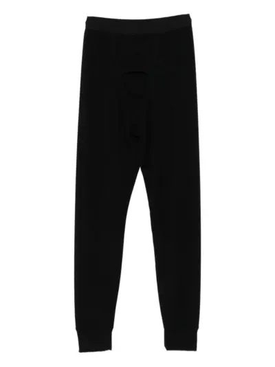 Rick Owens pentagram-stitch thermal leggings - Black