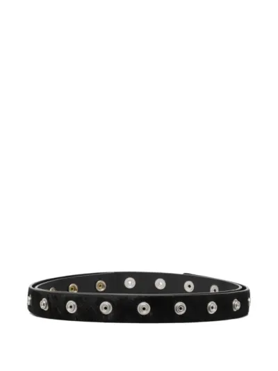Rick Owens press-stud leather belt - Black