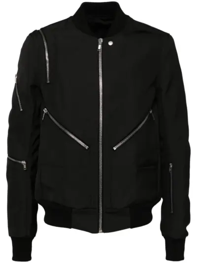 Rick Owens zip-detaining bomber jacket - Black