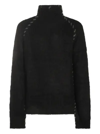 Thom Krom high-neck twisted-detail sweater - Black