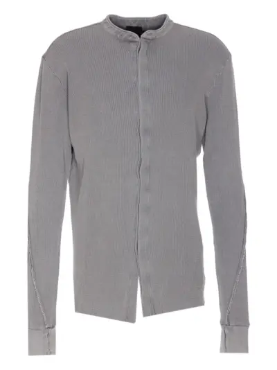 Thom Krom ribbed button-front top - Grey