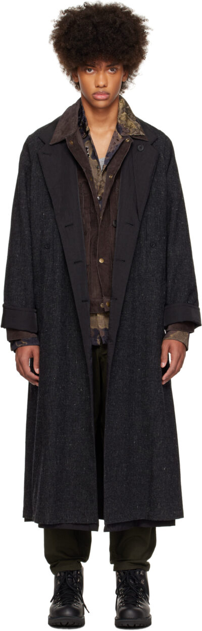 YOHJI YAMAMOTO Gray I-Raglan Reversible Coat