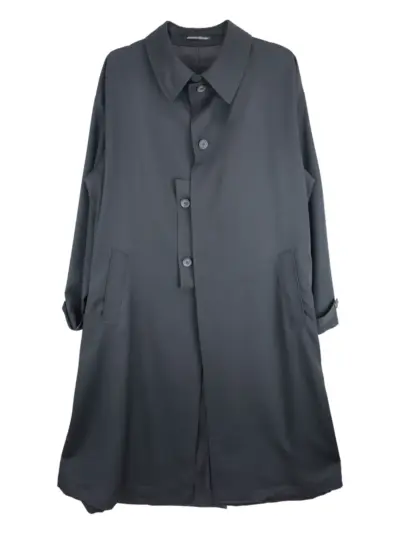 Yohji Yamamoto button-fastening point-collar coat - Grey
