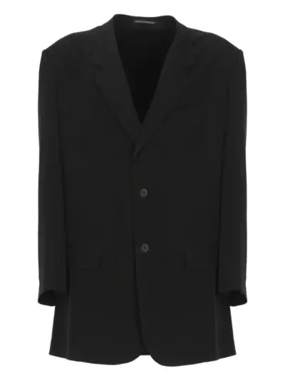 Yohji Yamamoto single-breasted coat - Black