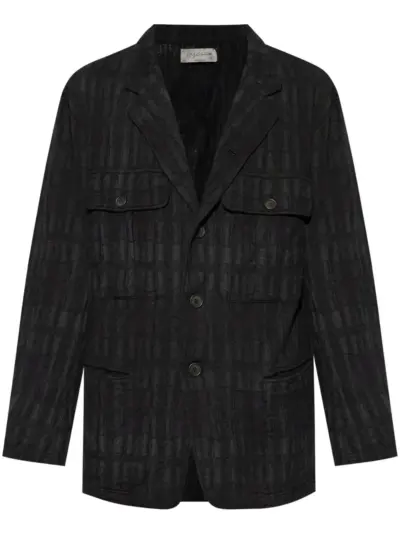 Yohji Yamamoto textured-finish blazer - Black