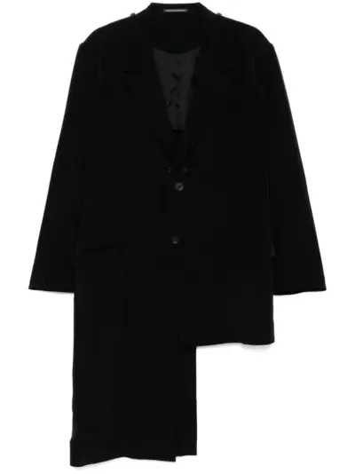 Yohji Yamamoto tuxedo attachable-collar jacket - Black