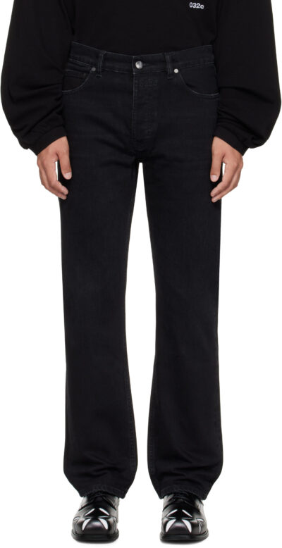 032c Black Down To Earth Straight Leg Jeans
