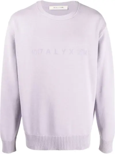 1017 ALYX 9SM logo-print knitted jumper - Purple