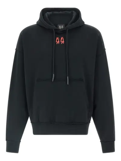 44 LABEL GROUP logo-print hoodie - Black