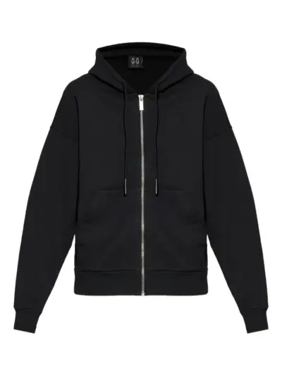 44 LABEL GROUP zip-up cotton hoodie - Black