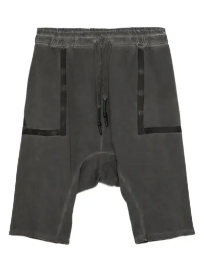 69 BY ISAAC SELLAM cold dye cotton shorts - Grey