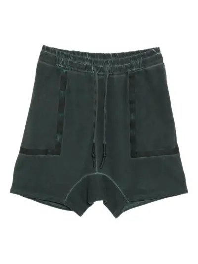 69 BY ISAAC SELLAM elasticated-waistband drop-crotch shorts - Green