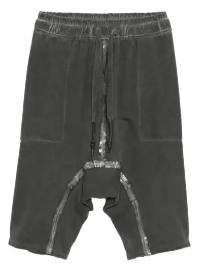 69 BY ISAAC SELLAM elasticated-waistband drop-crotch shorts - Grey