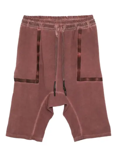 69 BY ISAAC SELLAM elasticated-waistband drop-crotch shorts - Red