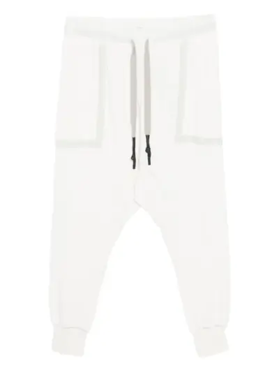 69 BY ISAAC SELLAM elasticated-waistband drop-crotch trousers - White