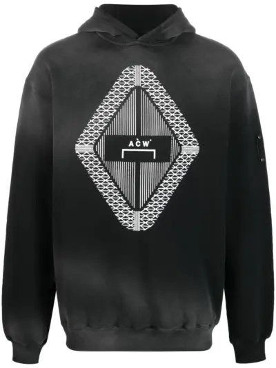 A-COLD-WALL* Gradient logo-print hoodie - Black