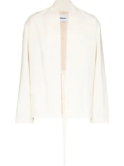 AMBUSH tie-front jacket - Neutrals