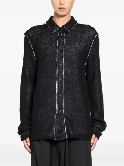 Andrea Ya'aqov long-sleeve knitted shirt - Black