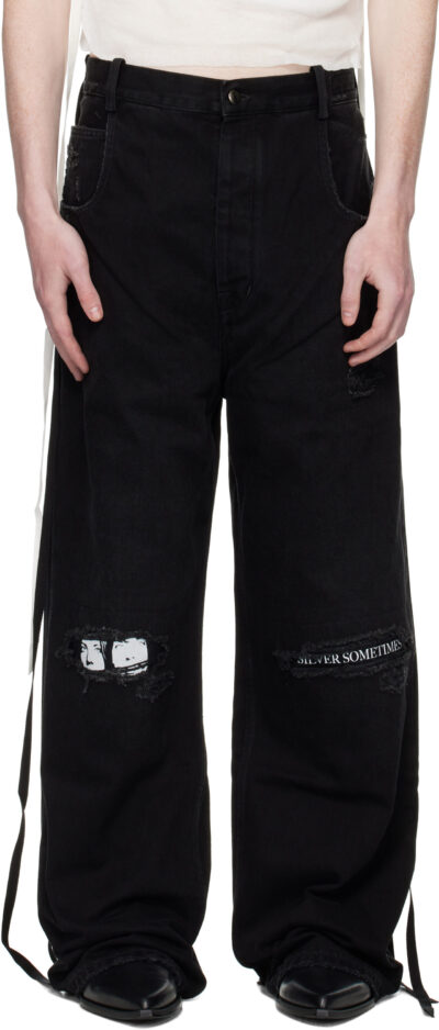 Ann Demeulemeester Black Olan 5 Pocket High-Comfort Jeans