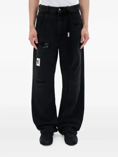 Ann Demeulemeester Ronald distressed jeans - Black