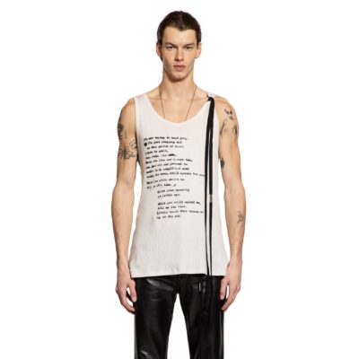 Ann Demeulemeester Seva ''Script'' Print Tank Top