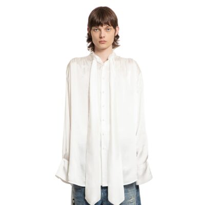 Ann Demeulemeester Solan Lavallière Neck-Tie Shirt